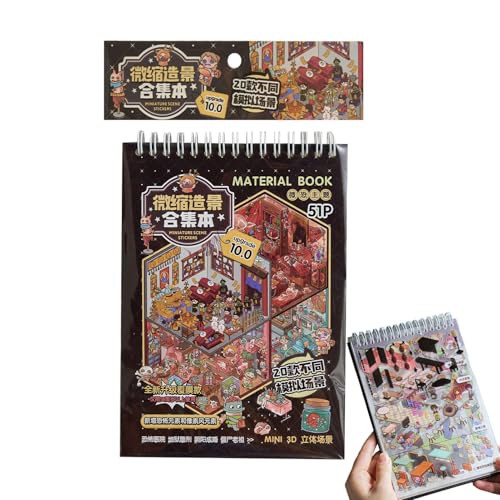 Mini Horror Sticker Book - 3D -Szenenabziehbilder für Kinderjournaling und Scrapbooking | PET -Spezialpapier mit wiederverwendbaren Aufklebern, interaktive Sammlung für , Notizbuch, Schule, Kuns Mini Horror Sticker Book - 3D -Szenenabziehbilder für Kinderjournaling und Scrapbooking | PET -Spezialpapier mit wiederverwendbaren Aufklebern, interaktive Sammlung für , Notizbuch, Schule, Kuns von Ceprznvey