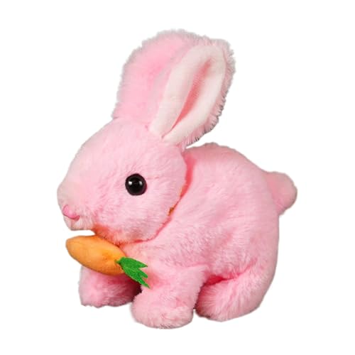 Plüschtier, interaktives Spielzeug, Wiggle Ears Twitching Nose Pet Simulation Cuddly Soft Colorful Design Companion Fun Activity, Bunny Toy for Kids, 7 Zoll von Ceprznvey