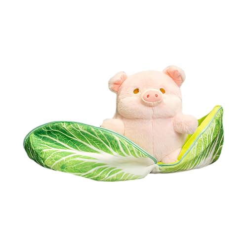 Stuffed Animals, Cabbage Plush, Zipper Plush Toy, Cute Hog Plushie, Cute Chinese Cabbage Stuffed Swine Plushie for Bedroom Decor 8-Inch Soothing Plush Hog Toy for Sofa and Bedroom Decoration von Ceprznvey