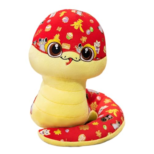 Stuffed Animals, Stuffed Snake, Snake Mascot Doll, Lucky Snake Toy, Spring Festival Theme Soft and Elastic Lucky Mascot Toy Couch and Car Decoration Sturdy Material Enhances Festivity Versatile Use von Ceprznvey