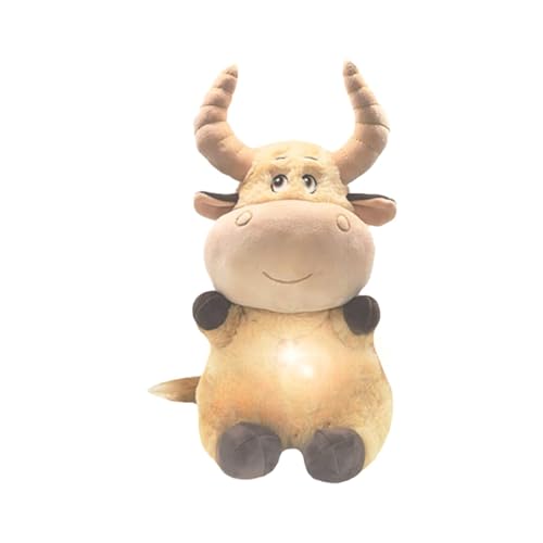 Stuffed Cow, Musical Nightlight, Plush Cow Nightlight, Kids Soother Plush, Light Up Stuffed Cow with Musical Lullaby Nightlight for Soothing Sleep Plush Cow Nightlight and Soother for Children von Ceprznvey