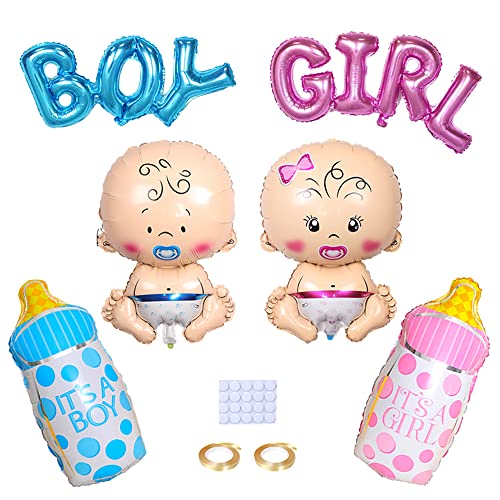 Baby ballon Set Baby Shower Gender Reveal Party Dekoration baby geschlecht überraschung Gender Reveal Party Dekoration blaue Babyflasche Rosa Baby Mädchen Luftballons Baby Dusche Party Geburtstag von Ceqiny