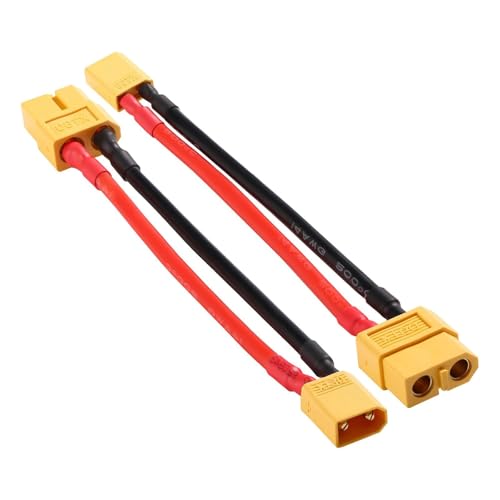 Cerioll 2 Stück Männlichen XT30 Zu Weiblich XT60 Stecker Adapter, XT30 Stecker Auf XT60 Buchse Mit 10cm 14 Awg Silikonkabel, Für RC Lipo Batterie FPV Drohne Cerioll 2 Stück Männlichen XT30 Zu Weiblich XT60 Stecker Adapter, XT30 Stecker Auf XT60 Buchse Mit 10cm 14 Awg Silikonkabel, Für RC Lipo Batterie FPV Drohne von Cerioll