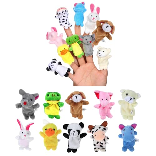 Fingerpuppen, Finger Plüschtier, Klein Tierfiguren Fingerpuppe, Niedliche Tierchen Fingerpuppen, 10 Stück Fingerpuppen Set, Finger Plüschtier Kinder für Ostern Geburtstag Weihnachten Party Geschenke von Cerioll