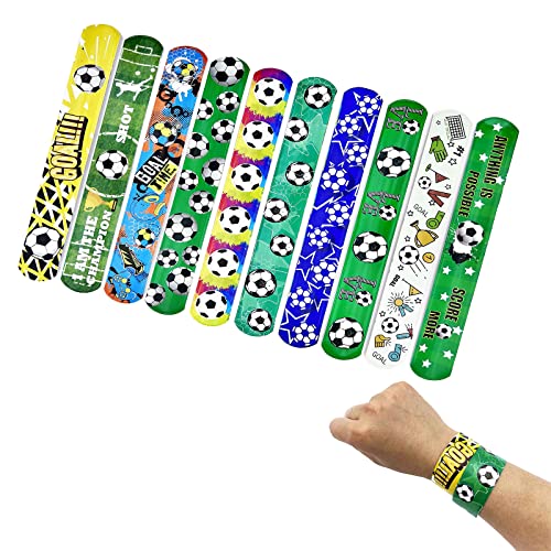 Fußball Schnapparmband Kinder,10 Stück Schnapparmband,Slap Bracelet,Fußball Slap Armbänder,Slap Armbänder,Snap Bracelets,Slap Armband,Slap Bands,Schnapparmband Kinder,Kinder Armband Fussball Party von Cerioll