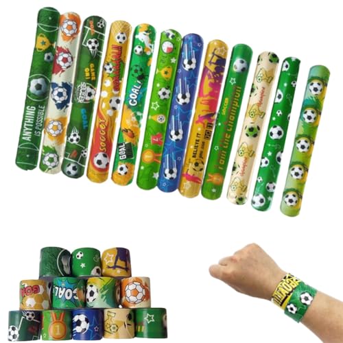 Fußball Schnapparmband Kinder,36 Stück Schnapparmband,Slap Bracelet,Fußball Slap Armbänder,Slap Armbänder,Snap Bracelets,Slap Armband,Slap Bands,Schnapparmband Kinder,Kinder Armband Fussball Party von Cerioll