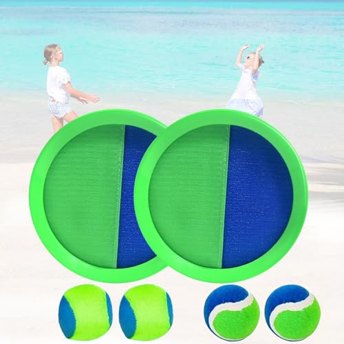 Cerkkapo Klettballspiel für Kinder, Wasserdicht Klettball Strandspielzeug,Klettballspiel Wurfspiel, Outdoor Spielzeug für Kinder, Geeignet für Gärten, Innen und Außen oder als Geschenk für Kinder von Cerkkapo