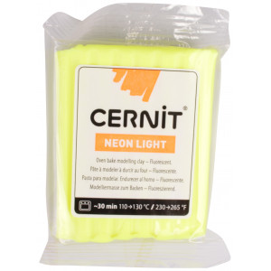 Cernit Knetmasse Neon Gelb 210 56g von Cernit
