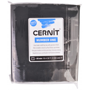 Cernit Knetmasse Unicolor 041 Schwarz 250g von Cernit