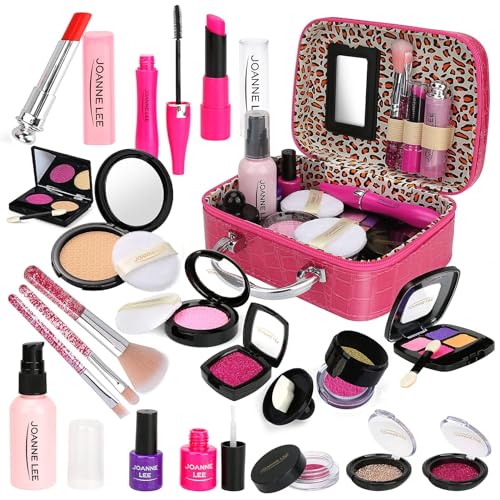 21 Stück Kinder Make-up Toy Kit für Mädchen, CestMall Girls spielen so tun, als ob waschbares Make-up Spielzeugset mit Kosmetiktasche sicher und ungiftig für Kinder spielen Spiel Halloween Weihnachten von CestMall