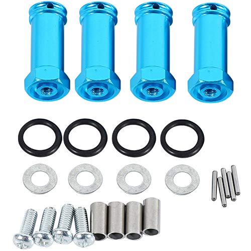 Cetfuro Aluminium 12 Mm Sechskant Nabe 24 Mm VerläNgerung Adapter Spur Verbreiterer für 1/18 A959 Upgrade Teile Fit A949 A969 A979 RC Auto, Blau von Cetfuro