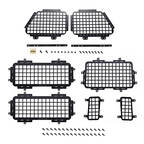 Cetfuro FüR MN D90 MN-90 D99S MN99S Metall Stereoskopisches Fenster Mesh Schutz Netz 1/12 RC Auto Upgrade Teile ZubehöR von Cetfuro