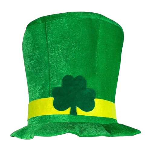 Cexiakong Hut Irischer Mann Filz Hut für FaschingsHut Kopfbedeckung für Hut Karneval St. Patricks Day Mottoparty Hut Grüner Kobold Hut Irischer Kobold Hut Grüner Zylinder Hut von Cexiakong