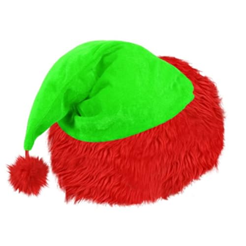 Cexiakong Weihnachtsmütze für Erwachsene Elf Santa Hut Kopfschmuck Accessoire Karneval party Nikolausmütze plüsche weihnachtsmann mütze Santa Mütze Weihnachtsmann Kostüm Party von Cexiakong