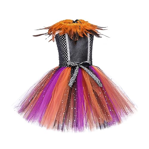 HexenOutfit Girl Halloween Outfit Boy Girl Hexe Outfit mit Hexenkleid Hexehut Handtasche Märchenhexe Girl Outfit für Halloween Karneval Party Fasching Party Set Karneval von Cexiakong