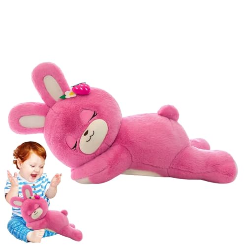 Chaies Ausgestopfte Hasenpuppe, Strawberry Bunny Plüsch,Buntes Plüschspielzeug | 50 cm entzückende Tierpuppe, süße Innenhäuser für Wohnzimmer, Schlafzimmer, Lernen von Chaies