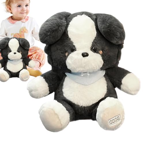 Chaies Border Collie Stofftier,Stoffhund Plüsch | Kinder Kuscheltiere Weiche Stofftierpuppe | Vielseitige Plüschtiere, gefüllte Plüschpuppe für Bett, Sofa, Schreibtisch von Chaies