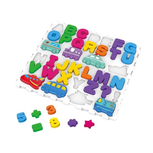 Chaies Buchstaben-Puzzle, Alphabet-Zahlenform-Puzzles, Holz-Buchstaben-Zahlen-Matching-Puzzlespiel, Form- und Farberkennungsspiel für Mädchen, Kinder von Chaies