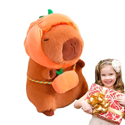 Chaies Capybara Plüsch, Capybara Stofftier - Kuscheltierpuppe mit weichem Gemüsemotiv | 28 cm großes Capybara-Plüschspielzeug mit und Tasche, niedliche Heimdekoration für Wohnzimmer, Schlafzimmer, von Chaies