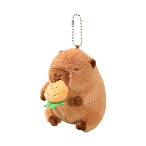 Chaies Capybara Stofftier, Capybara Anhänger,Süße Capybara Stofftierpuppen - Stofftier-Schlüsselanhänger, Rucksack-Schlüsselanhänger, interaktives Plüschtier für Mädchen von Chaies