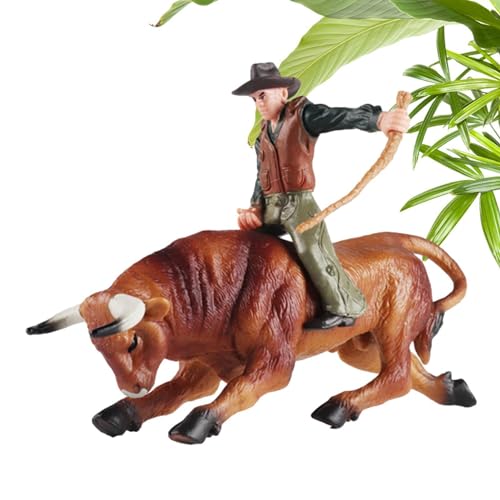 Chaies Cowboy-Bullenreitspielzeug - Realistische spanische Stierkämpfer-Rinderfiguren, Spielzeug | Rodeoes Actionfigur für Sammelfiguren für Kinder, Mädchen im Alter von 3–5 und 6–12 Jahren von Chaies