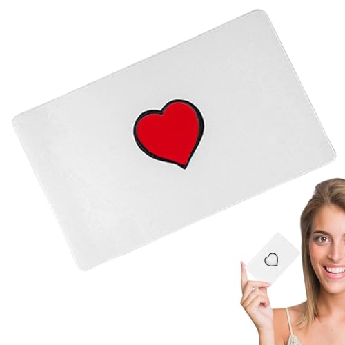 Chaies Flick The Heart Card, Love Magic Card | Romantische Close Up Street Illusions Gimmicks Mentalismus Requisiten | Flick-Finger-Herz-Karte für Valentinstag-Nahaufnahme-Magie von Chaies