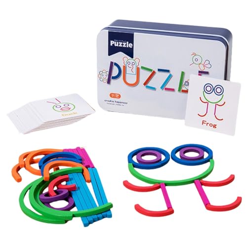 Chaies Holzpuzzles für Kinder, Lernpuzzles für Kinder, Lustige Lernspielzeuge für Kinder, Niedliches Früherziehungsspielzeug, Denksportspielzeug für Vorschule, Kindergarten von Chaies