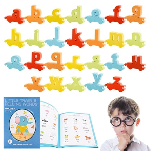 Chaies Lernspielzeug zum Sehen und Buchstabieren, passendes Buchstabenspiel,Realistisches und sicheres Rechtschreibrätsel für unterhaltsames Lernen - Wort-Buchstabier-Puzzlespiele für Kinder ab 3 von Chaies