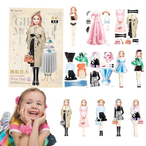 Chaies Magnetische Verkleidung, magnetische Anziehspiele | sicheres und harmloses Prinzessinnen-Kleidungsset – aus Magnetpapier, Prinzessin mit leuchtenden Farben, für Mädchen von 4 bis 7 Jahren Chaies Magnetische Verkleidung, magnetische Anziehspiele | sicheres und harmloses Prinzessinnen-Kleidungsset – aus Magnetpapier, Prinzessin mit leuchtenden Farben, für Mädchen von 4 bis 7 Jahren von Chaies