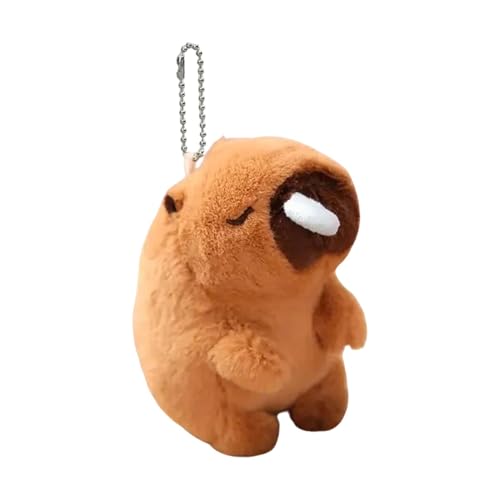 Chaies Niedlicher Capybara-Plüsch-Schlüsselanhänger, süßes Capybara-Plüschtier - Realistisches Capybara-Kuscheltierspielzeug,Capybara Plüsch-Schlüsselanhänger, Stofftier-Schlüsselanhänger, von Chaies