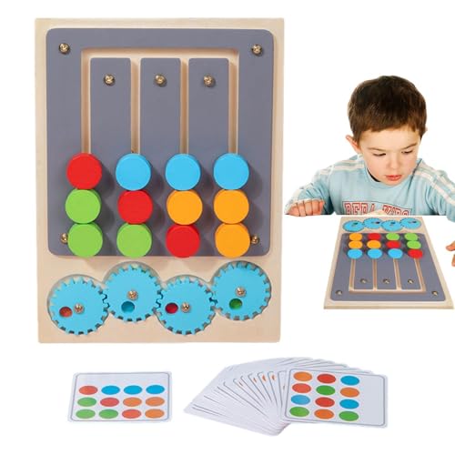 Chaies Rutschpuzzle, Holzschlitten -Rätsel für Kinder | Tragbare Handheld -Rätsel | Farbenfrohe passende Spiele, interessantes Feinmotorik -Lernspielzeug für, Mädchen, Mädchen von Chaies