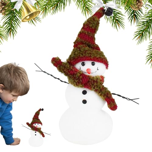 Chaies Schneemann-Puppe für Kinder, Weihnachts-Schneemann-,Weiches Weihnachts-Schneemann-Stoffkissen - Entzückendes Schneemann-Puppenspielzeug für Wohnzimmer, Schlafzimmer, Auto, Sofa, Couch von Chaies