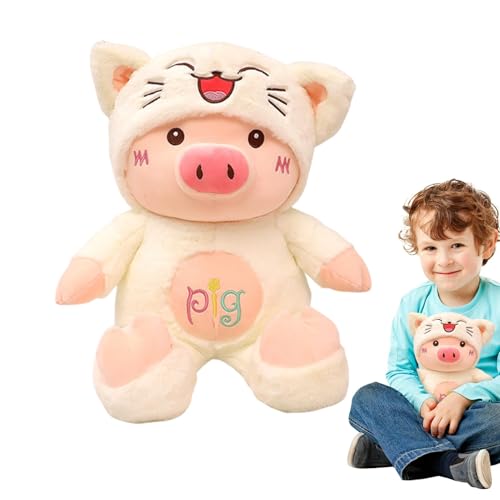 Chaies Schweine Stofftier,Stoffschweine,Niedliche Tierstoffpuppe - Schlafzimmer-Schweine-Plüschtier für Kinder, Bequeme Schwein-Plüschtierpuppe von Chaies