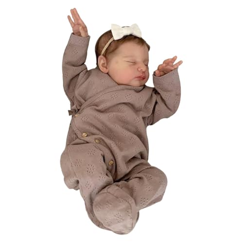 Chaies Simulation Silikonpuppe | 19-Zoll-Schlaf-Reborn-Silikon-Neugeborenen-Puppe - Niedliche Neugeborene Mädchenpuppen Simulation realistische weiche wiedergeborene Puppen Geburtstagsgeschenke von Chaies