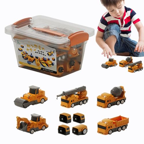 Chaies Spielzeug zum Verwandeln von Fahrzeugen, Spielzeugauto zum Verwandeln - Zusammengebaute magnetische Spielzeug-Baufahrzeuge | Aufbewahrungsbox inklusive Sammelfiguren -Blöcke für Kindergarten, von Chaies