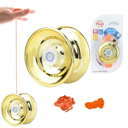 Chaies Yoyo-Bälle für Kinder - Legierung Yoyo Spielzeug Responsive Yoyo,Starker, schlagfester Trick-Yo-Yo-Ball zum Trainieren der Hand-Auge-Koordination für Kinder und Anfänger von Chaies