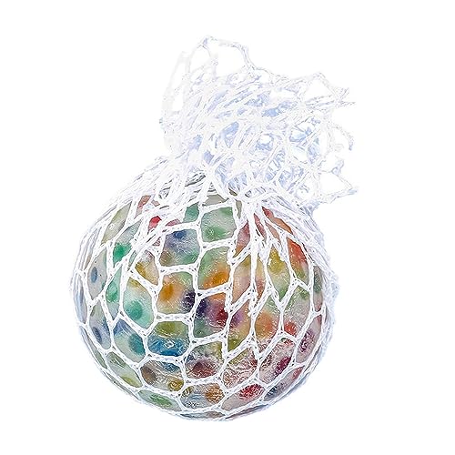 Mesh Stressbälle Squishy Bälle, Bunte Anti Stress Squeeze Traubenbälle Für Kinder Und Erwachsene - Squeeze Ball Mit Netz, Angst Abbauen Und Beruhigung- Sensorische ADHD Spielzeug Geschenk von Chaies