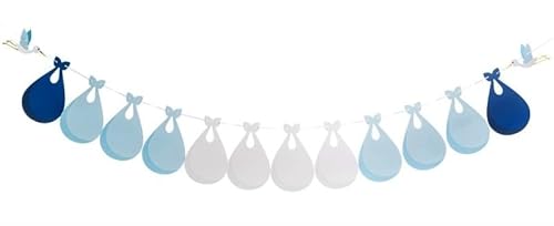 Chaks 11975-13, Guirlande Baby Shower personnalisable 2m40, Blanc/Bleu von Chaks