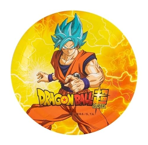 Chaks 12806-DB, Paquet de 8 petites Assiettes en carton 18cm Dragon Ball ® von Chaks