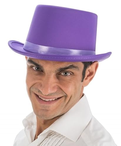 Chaks 13402-08, Chapeau Haut de Forme satiné Ajustable, Violet von Chaks