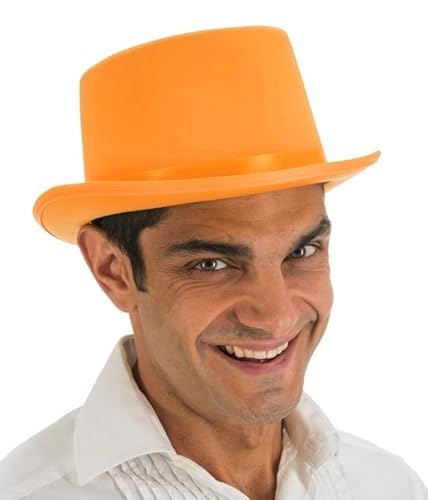 Chaks 13402-17, Chapeau Haut de Forme satiné Ajustable, Orange von Chaks