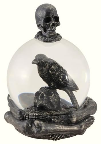 Chaks 13753, Boule à EAU Corbeau Bronze Avec tête de Mort résine 16cm von Chaks