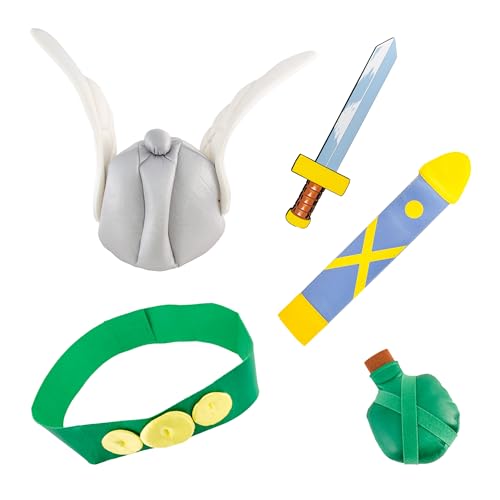 Chaks - Asterix Kostümzubehör, 5-teiliges Set für Kinder, Asterix und Obelix, Accessoires für Karneval und Comic Con Chaks - Asterix Kostümzubehör, 5-teiliges Set für Kinder, Asterix und Obelix, Accessoires für Karneval und Comic Con von Chaks