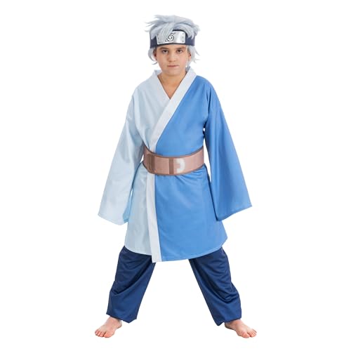 Chaks Boruto Kostüm Mitsuki für Kinder Gr. 128-152 blau Naruto-Kostüm Manga Anime Cosplay Fasching Karneval (128) von Chaks