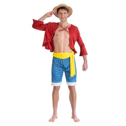 Chaks C4612S, Kostüm Luffy®, One Piece, Erwachsene, Größe S von Chaks