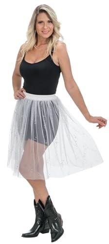 Chaks C4654, Jupe Courte Summer Festival en Tulle, Adulte Blanche von Chaks