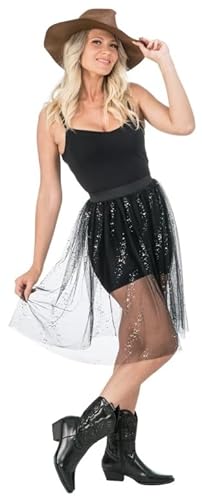 Chaks C4654-10, Jupe Courte Summer Festival en Tulle, Adulte Noire von Chaks