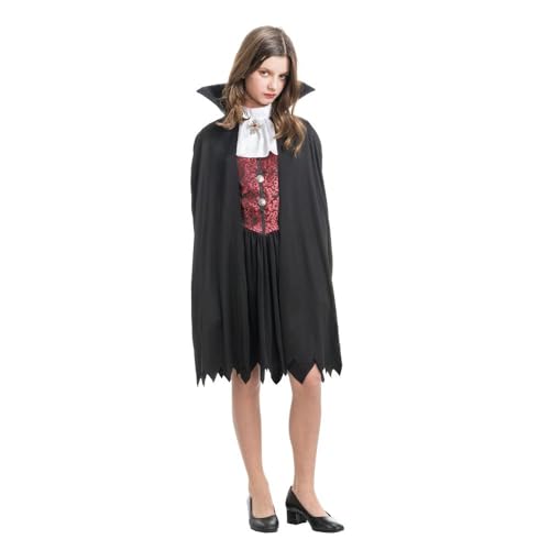 Chaks H4259116, Déguisement Robe Vampiresse Theodora Avec Cape 116cm, 4-6 ans von Chaks