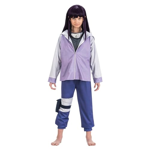 Chaks Naruto Kostüm Hinata Uzumaki für Kinder Gr. 128-152 blau lila Manga-Kostüm Anime Cosplay Fasching Karneval (152) von Chaks