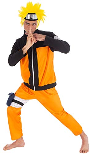 Chaks Naruto-Kostüm für Kinder Lizenz orange-schwarz von Chaks